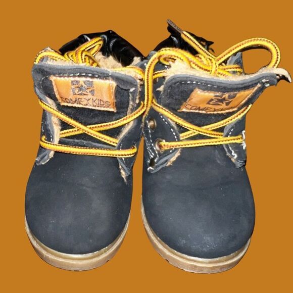 Baby Unisex Work Boots Lace-Up Ankle Boots Winter Snow Boots Martin Boots Size 7 - Picture 2 of 6